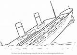 Titanic Sinking Ship Drawing Sketch Coloring Page sketch template