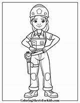 Construction Worker Coloring Pages Free Downloads  Sheets sketch template