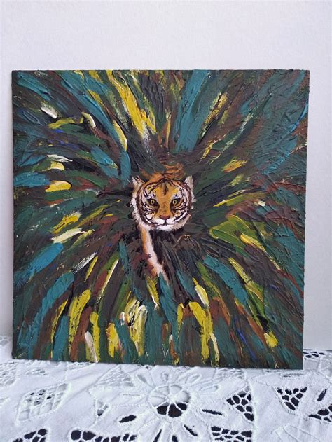 Tiger Painting Acrylic Original Painting Tiger Art Jungle | Etsy