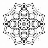 Easy Mandala Coloring Pages Art sketch template