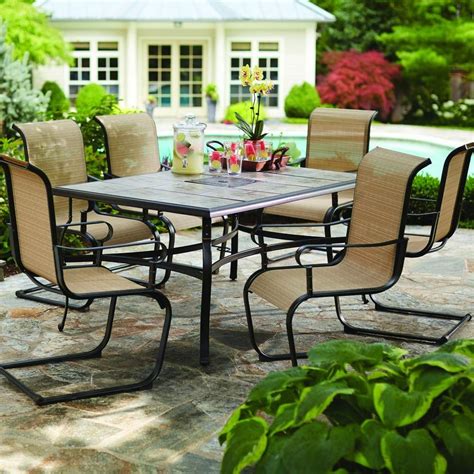 Hampton Bay Belleville 7-Piece Patio Dining Set FCS80198ST - The Home Depot | Patio dining ...