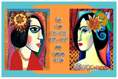 Whimsical Women Abstract Portraits Graphic by Annie's AI Art · Creative Fabrica