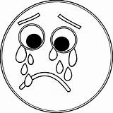 Sad Face Coloring Page Sketch sketch template