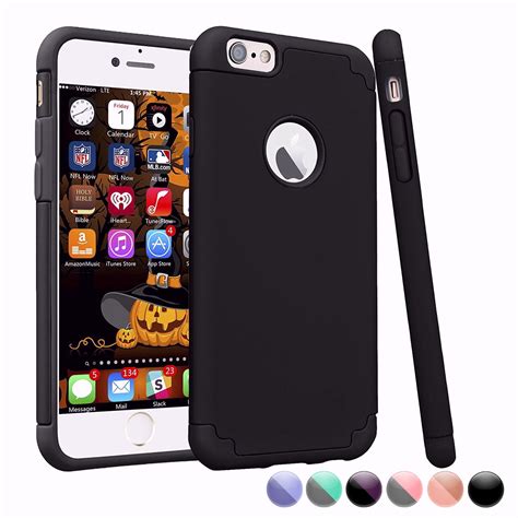 iPhone 6S Case, iPhone 6 Cute Case For Girls, Njjex [Black] Shock ...