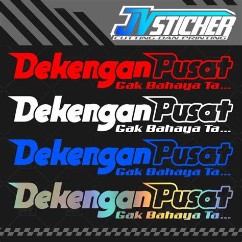 stiker dekengan pusat gak bahaya ta cutting sticker mobil | Lazada ...