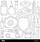 Stethoscope Coloring Page sketch template