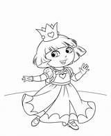 Princess Dora The Explorer Coloring Pages sketch template