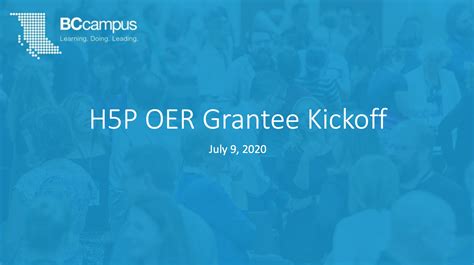 H5P OER Grantees Kickoff – The H5P PB Kitchen