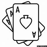 Poker Card Drawings Sketch Coloring Page sketch template