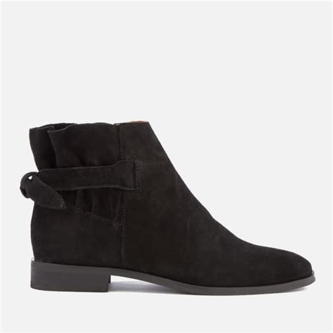 Hudson London Women's Aretha Suede Flat Ankle Boots - Black - Free UK ...