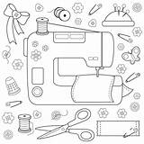 Premium Vector  Sewing Project Tools And Equipment Tailor Needlework sketch template
