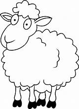 Sheep Outline Coloring Page  Home sketch template