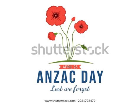 Anzac Day Lest We Forget Illustration Stock Vector (Royalty Free ...