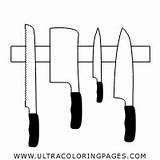 Knife Set Coloring Pages For Kids  Free To sketch template