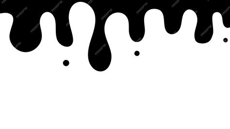 Premium Vector | Silhouette of dripping liquid, splashing ink, oil or sauce flowing down. the ...