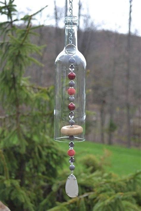 Wine Bottle Wind Chime Ideas | Wine bottle wind chimes, Wind chimes ...