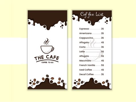 Café Restaurant Coffee menu design by Liton on Dribbble