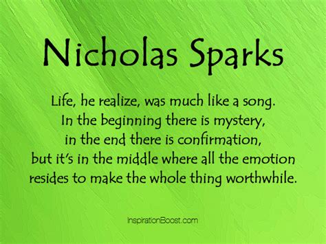 Nicholas Sparks Life Quotes | Inspiration Boost