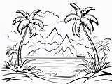 Hawaii Coloring Activity For Kids  Page sketch template