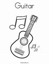 Guitar Coloring Page  Twisty Noodle sketch template
