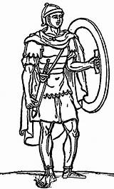 Ancient Rome Roman Soldier With Shield Sword Coloring Page  sketch template