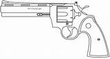 Colt Python Revolver Tattoo Drawing Sketch Coloring Page sketch template