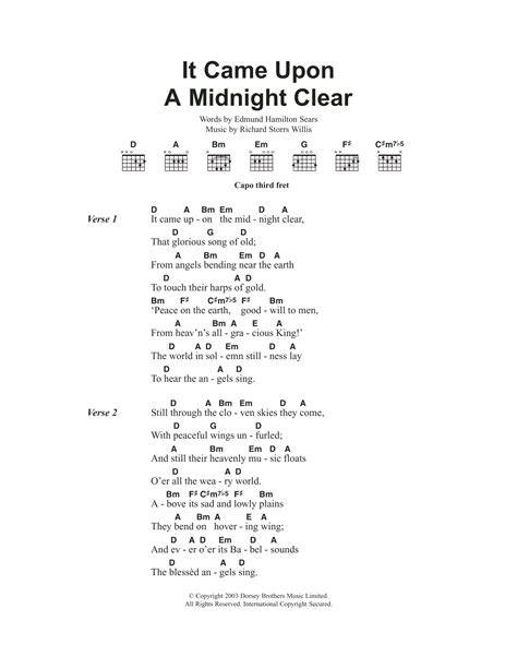 It Came Upon The Midnight Clear by Traditional Carol - Guitar Chords ...