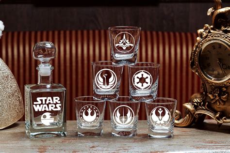 Gift for men Star Wars Whiskey Decanter Set Whiskey glasses