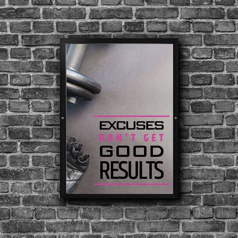 Fitness Quote Gym Wall Art Poster Motivational Quote | Etsy