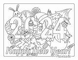 Free Printable New Year Coloring Pages For 2024 sketch template