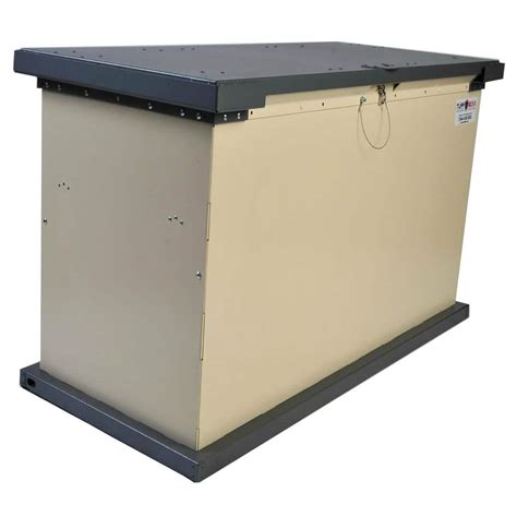 TuffBoxx GRIZZLY Series 149 Gal. Beige Galvanized Metal Bear-Proof Trash Can/Storage Container ...