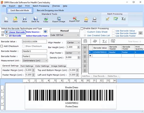 Healthcare Barcode Label Maker Screnshots