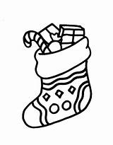 Santa Stocking Coloring Page  Coloringuscom sketch template