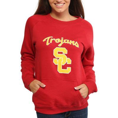 USC Trojans Women's Trojan SC Fleece Crew Sweatshirt – Cardinal ...