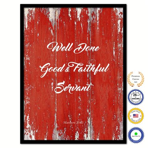 Well Done Good & Faithful Servant Matthew 25:21 Bible Verse - Etsy