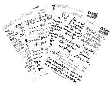 Family Quotes Sticker Sheet Bundle – according to ali