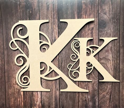 Wooden Letter Decorative Letter Initial Wooden Letters Wooden | Etsy