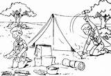 Girl Scout Camping Coloring Pages sketch template