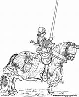 Knight Horse Coloring Pages Sketch Page sketch template