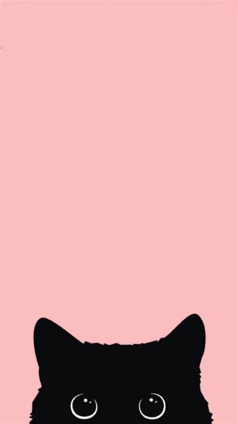 Download Cute Kawaii Cat Pink Wallpaper | Wallpapers.com