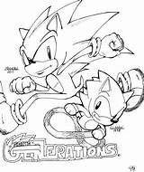 Classic Sonic Coloring Pages sketch template