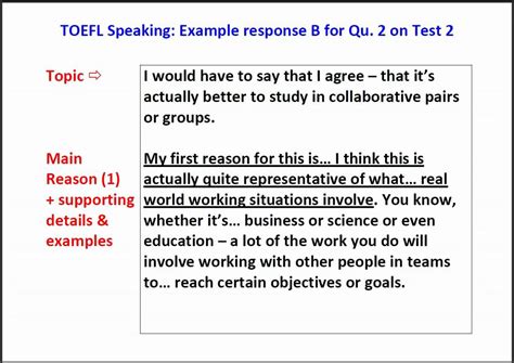 TOEFL Speaking Question 2 - Example answer with script - YouTube