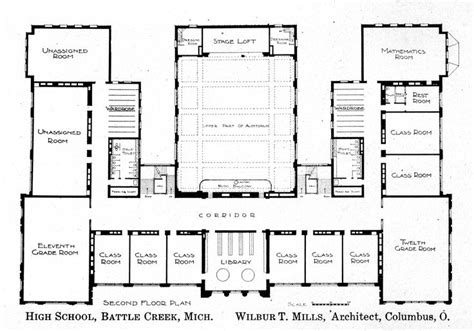 First floor plan | Knowlton School Digital Library | School floor, School building plans, School ...