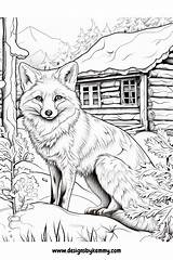 Winter Animals Coloring Pages For Adults  Adult coloring animals sketch template