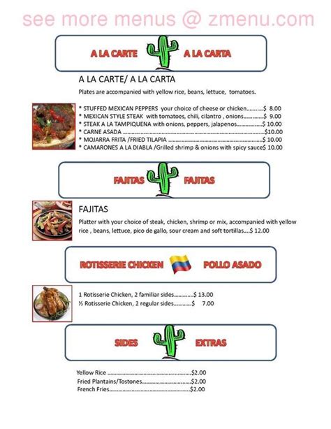 Online Menu of Garibaldi Mexican Restaurant Restaurant, Scranton ...