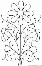 Coloring Pages Flower Pattern Embroidery Other >  Free sketch template