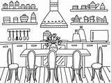 Kitchen Table Coloring Page sketch template