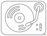 Dibujo De Tocadiscos Vinilo Para Colorear  Dibujos sketch template