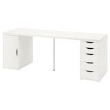 LAGKAPTEN / ALEX desk, white, 200x60 cm - IKEA