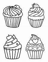Print These Cute Cupcake Coloring Pages For Kids And Adults sketch template